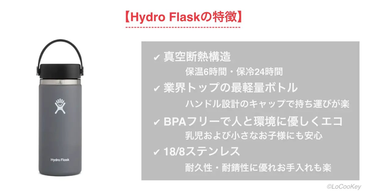 hydro flaskの特徴